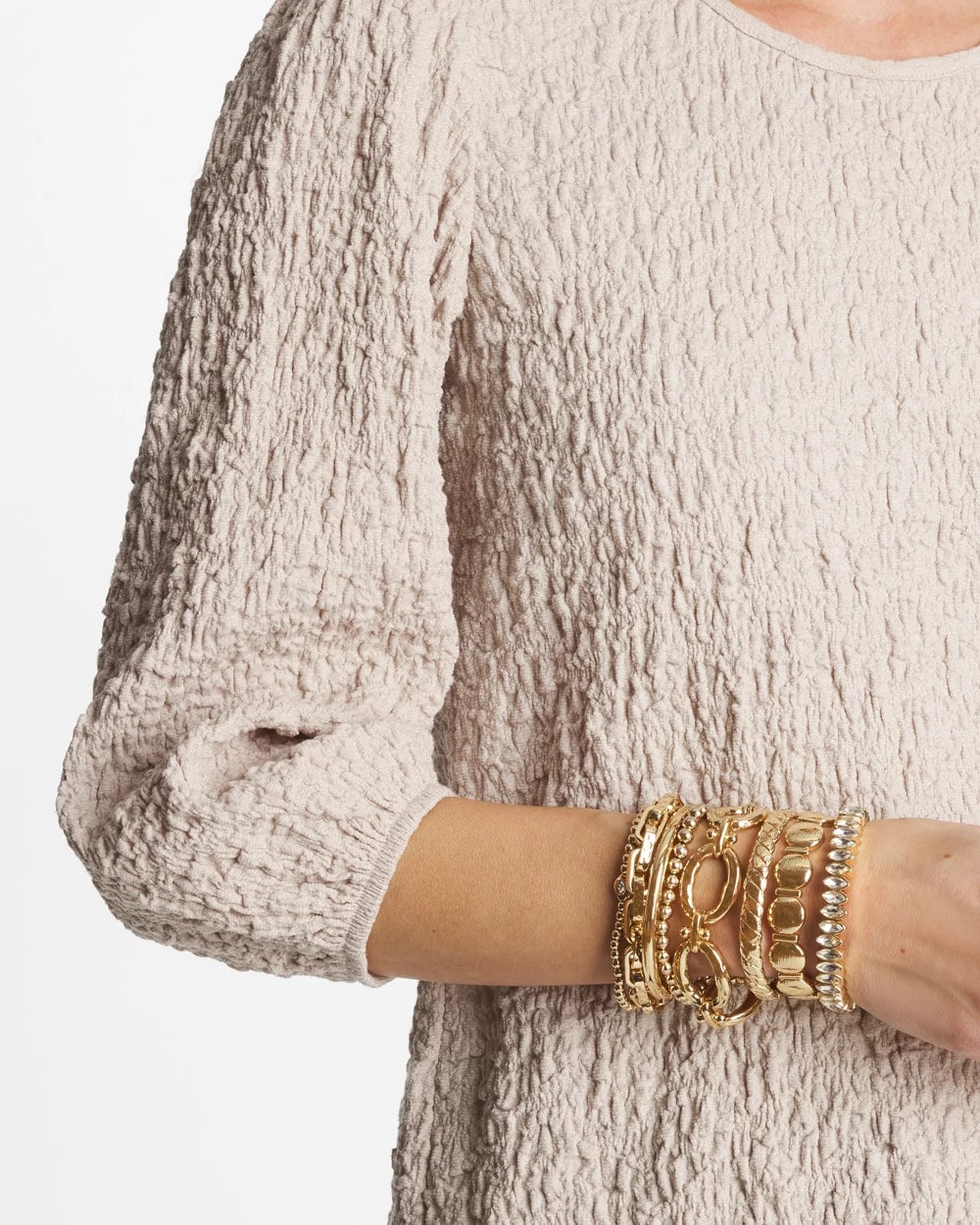 Textured Circle Stretch Bracelet - Chico's