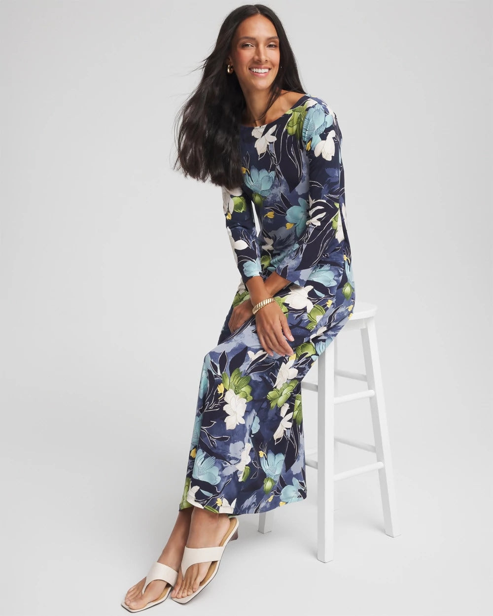 Dance Boatneck Column Maxi Dress - Chico's