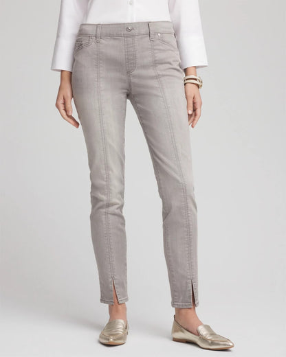 Silver Pull-On Slim Ankle Jeggings - Chico's