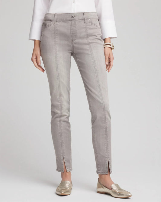 Silver Pull-On Slim Ankle Jeggings - Chico's