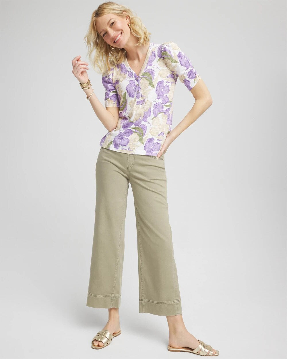 Pull-On Wide-Leg Cropped Jeans - Chico's