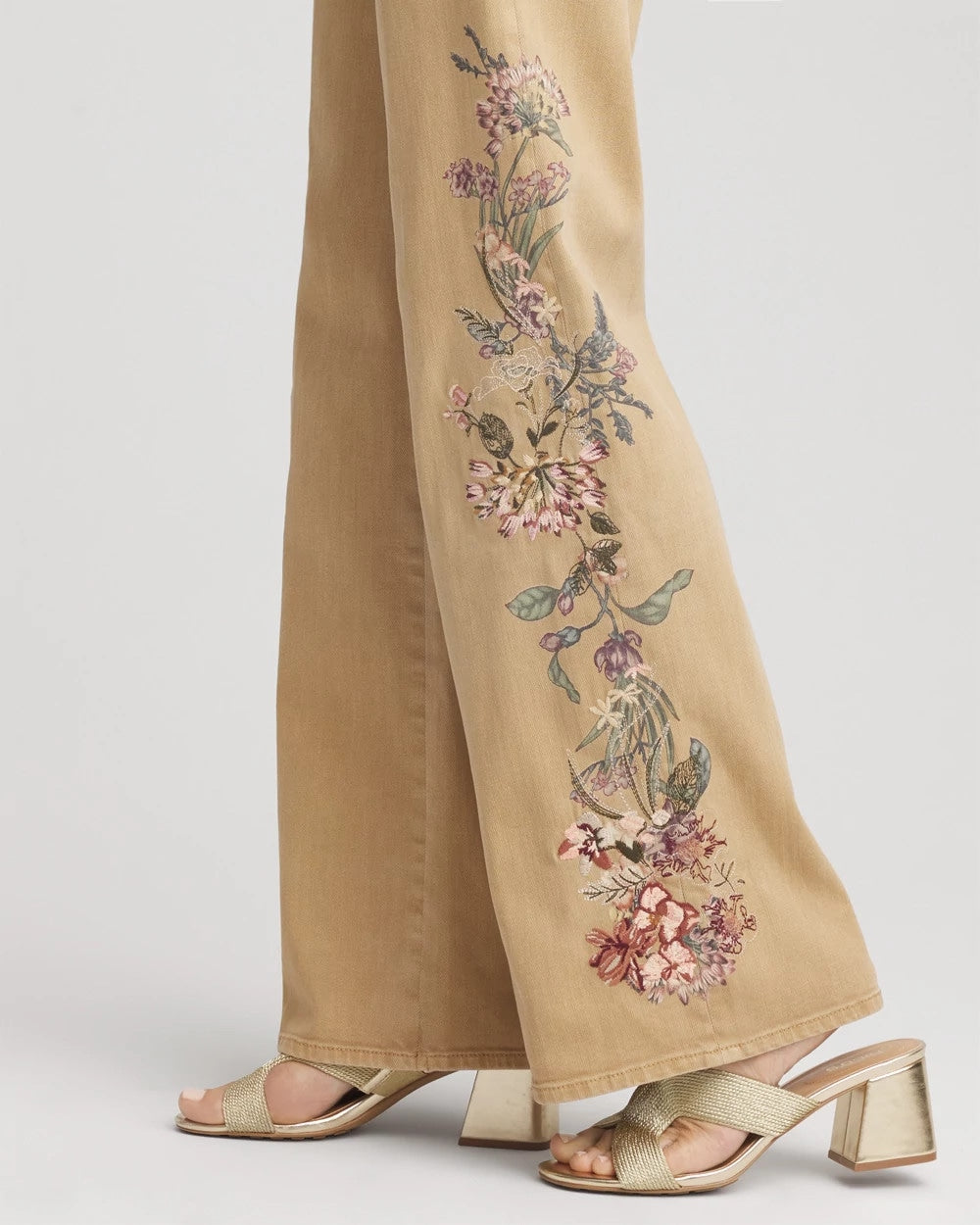 Embroidered High-Rise Wide-Leg Jeans - Chico's