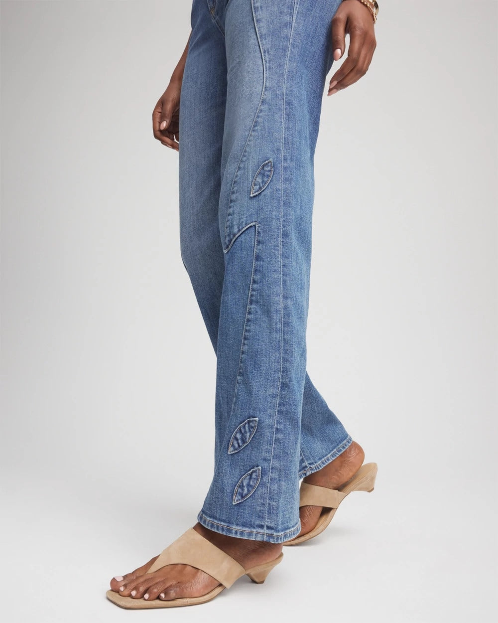 Appliqué High-Rise Wide-Leg Jeans - Chico's