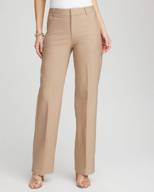 Cotton Straight-Leg Trousers - Chico's