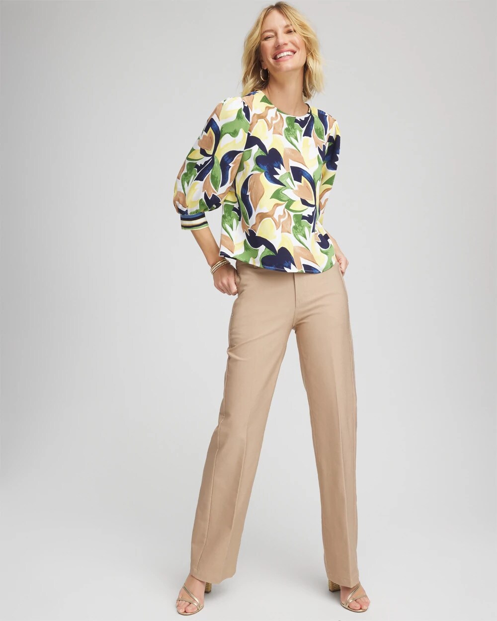 Cotton Straight-Leg Trousers - Chico's