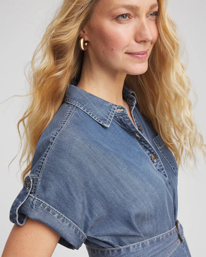 Denim Tie  Midi Shirtdress - Chico's