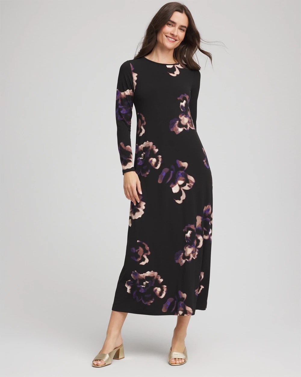 Floral Boatneck Column Maxi Dress - Chico's