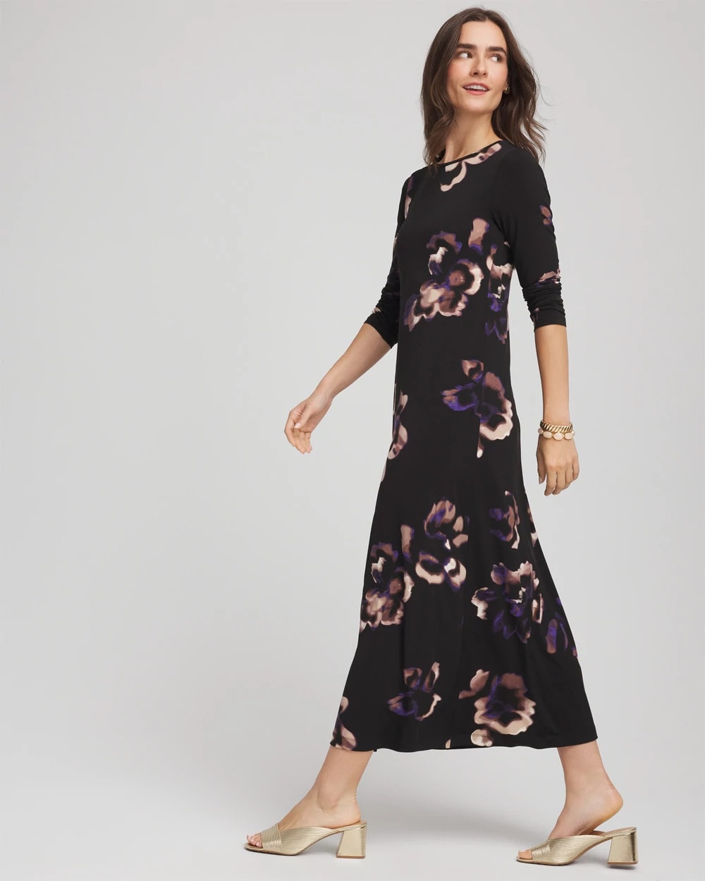 Floral Boatneck Column Maxi Dress - Chico's
