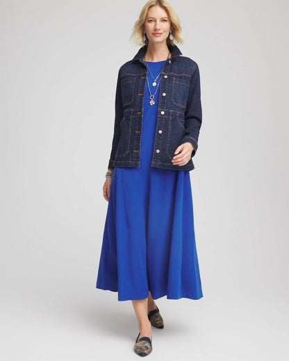 Seamed Crepe Maxi Dress - Chico's