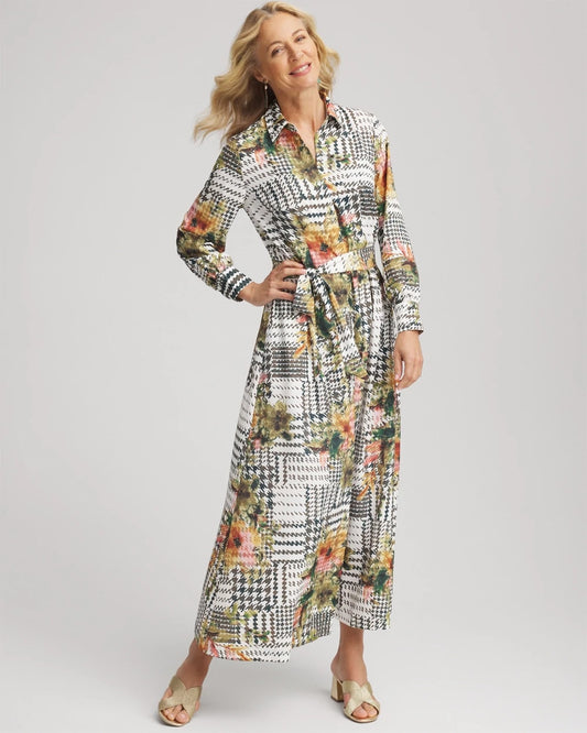 Artisanal Floral Print  Maxi Shirtdress - Chico's