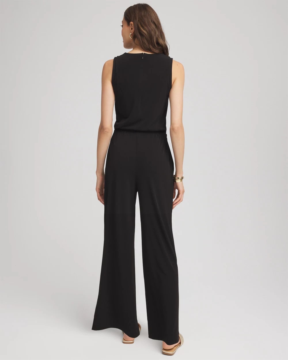 Travelers™ Jersey Knit Chain-Trim Jumpsuit - Chico's