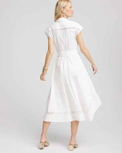 Poplin Circle Trim Maxi Shirtdress - Chico's
