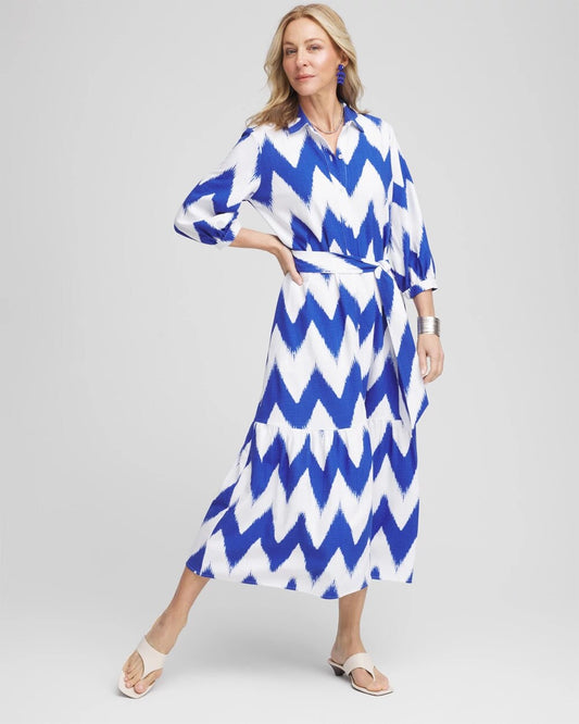 Chevron Striped Shirtdress - Chico's