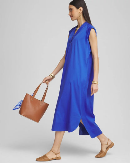 Popover Poplin Maxi Dress - Chico's