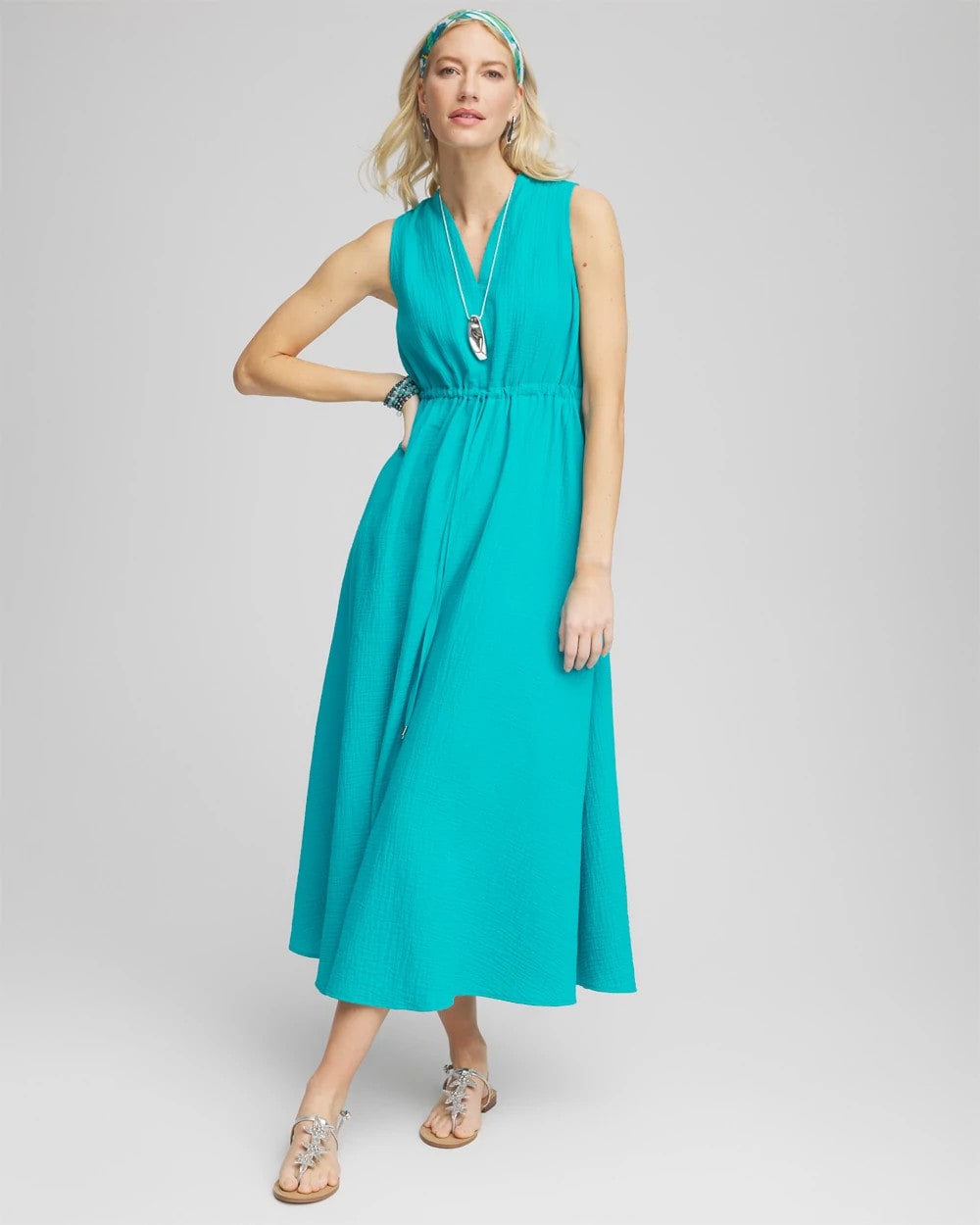 Sleeveless Maxi Gauze Dress - Chico's