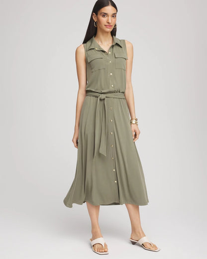 Travelers™ Knit Sleeveless Shirtdress - Chico's
