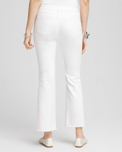 Petite No Stain Girlfriend Fray Hem Kick Flare Jeans - Chico's