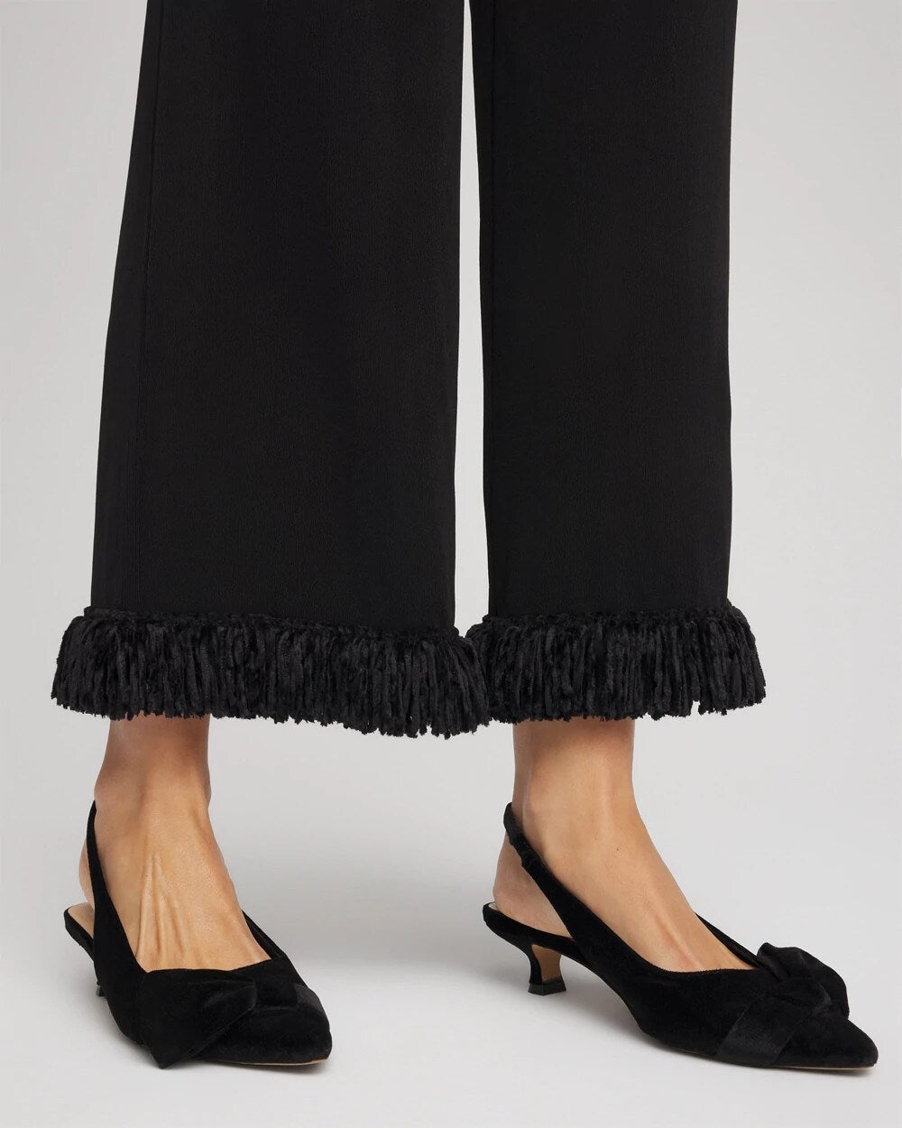 Travelers™ Collection Fringe Hem Cropped Pants - Chico's