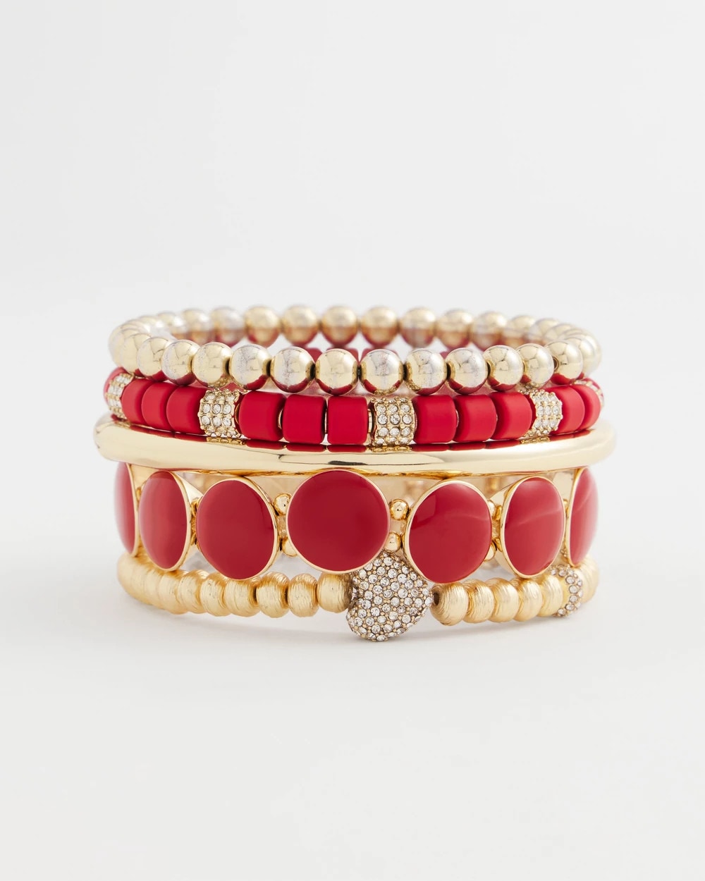Gold Heart Stretch Bracelet - Chico's