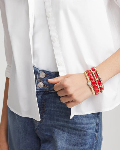 Gold Heart Stretch Bracelet - Chico's