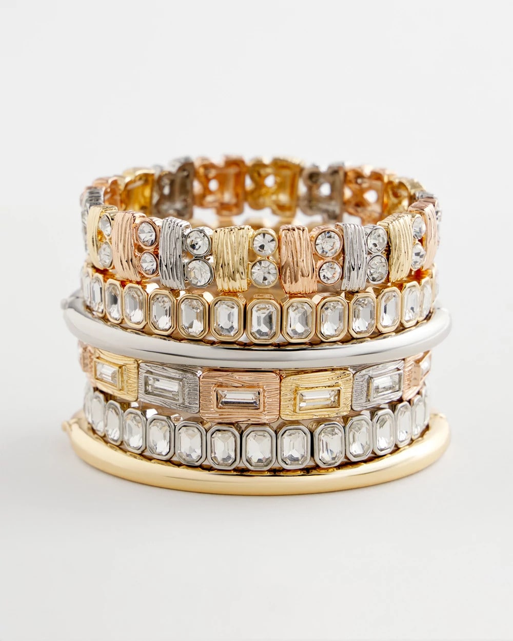 Tri-Tone Rectangle Stretch Bracelet - Chico's