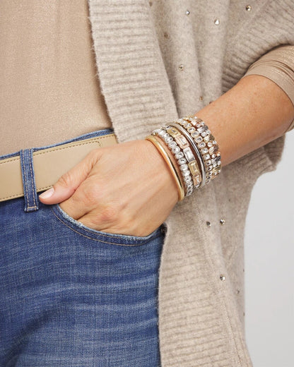 Tri-Tone Rectangle Stretch Bracelet - Chico's