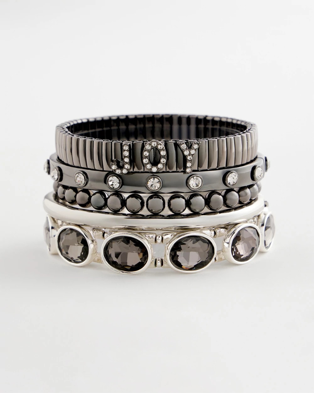 Hematite Rhinestone Tone Bangle - Chico's