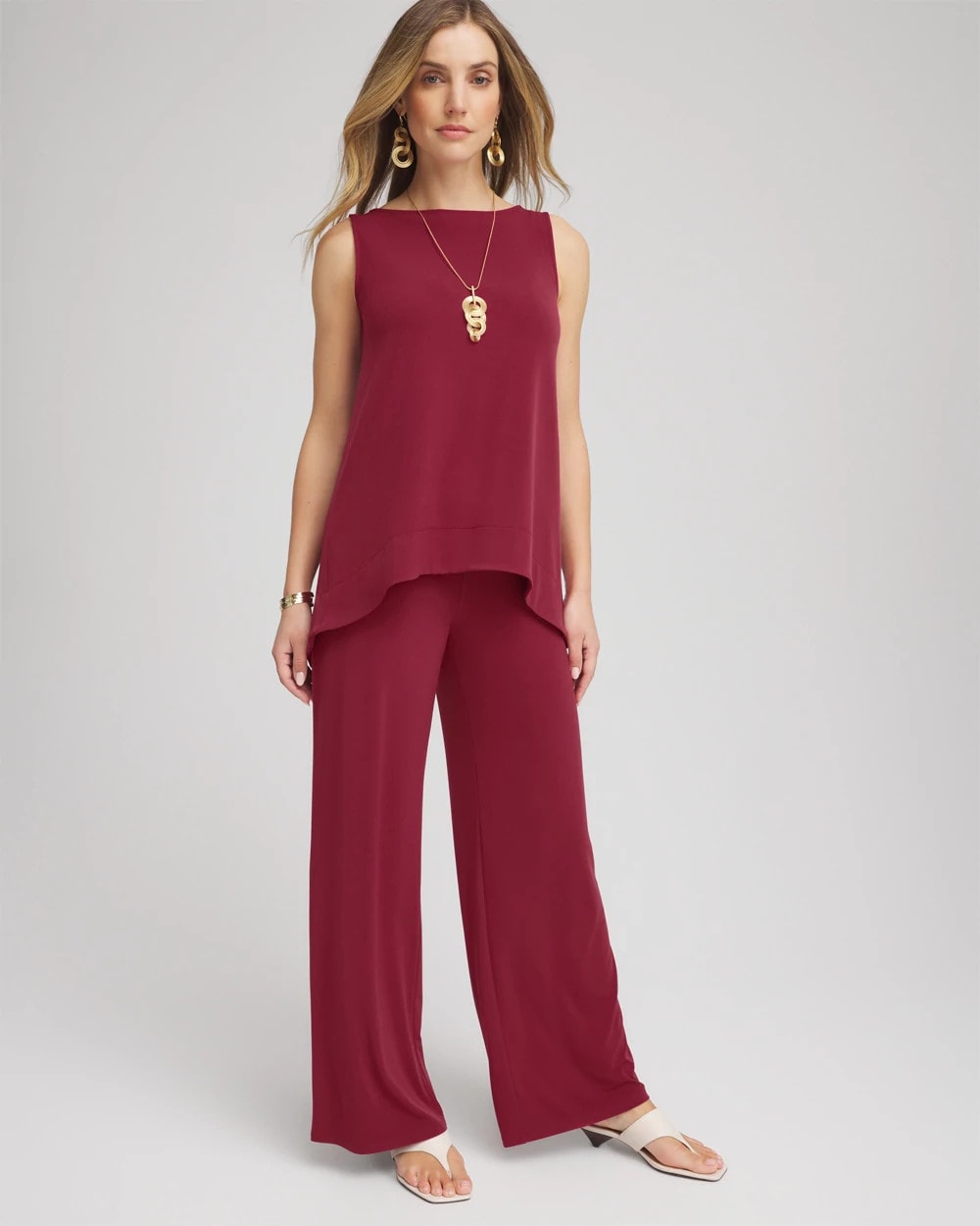 Petite Travelers™ Knit Wide-Leg Pants - Chico's