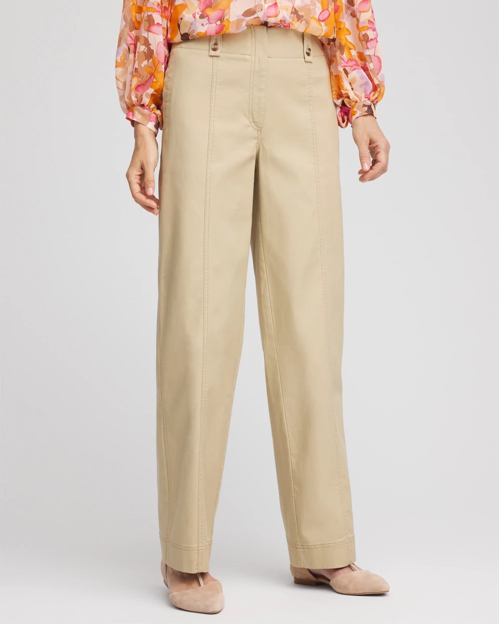Petite Canvas Cargo Wide-Leg Pants - Chico's