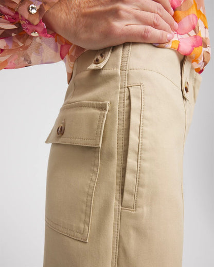 Petite Canvas Cargo Wide-Leg Pants - Chico's