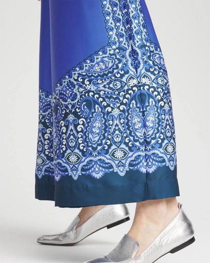 Petite Pull-on Paisley Drawstring Cropped Pants - Chico's