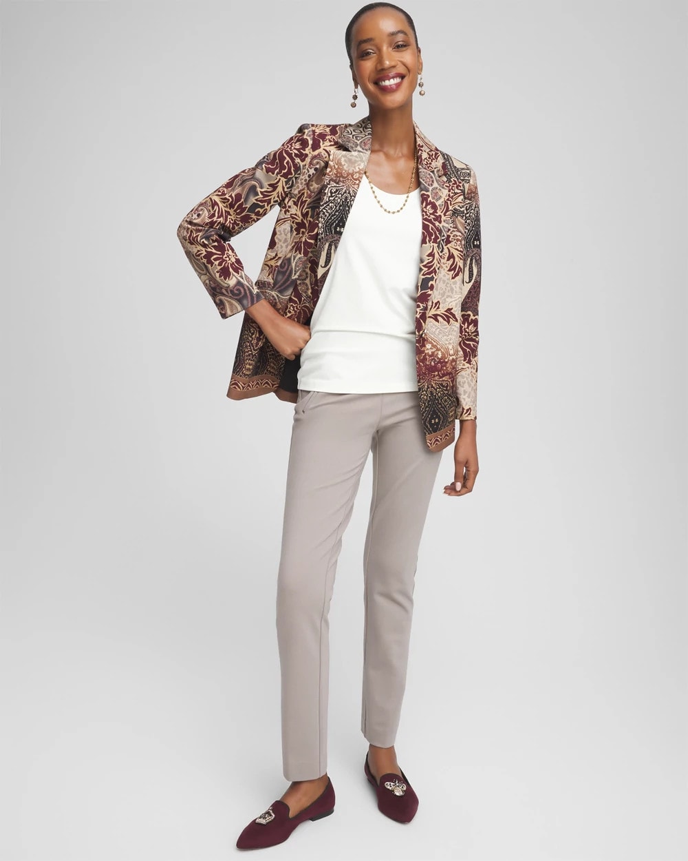Petite Juliet Slim Trim Detail Ankle Pants - Chico's