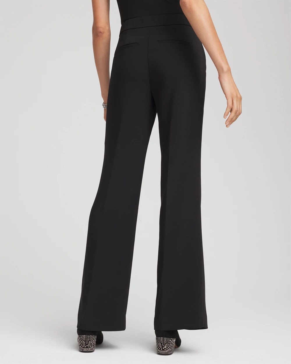 Petite Crepe Flared Trouser Pants - Chico's