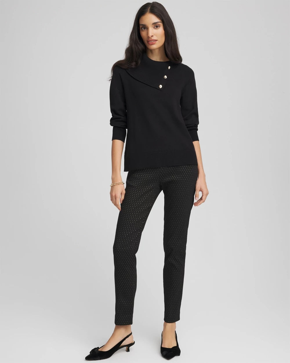 Petite Jacquard Brigitte™ Slim Ankle Pants - Chico's