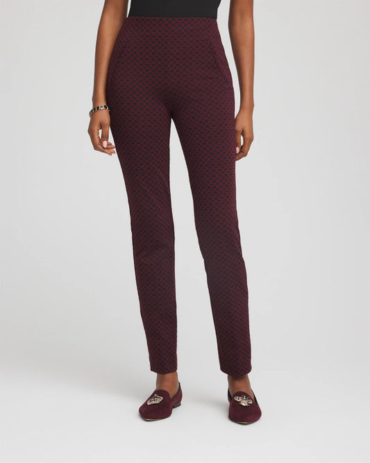 Petite Circle Jacquard Juliet Slim Ankle Pants - Chico's