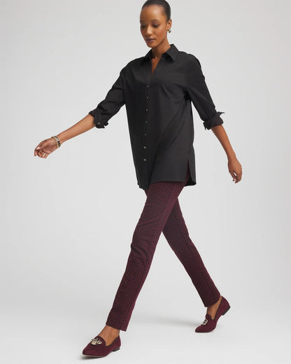 Petite Circle Jacquard Juliet Slim Ankle Pants - Chico's