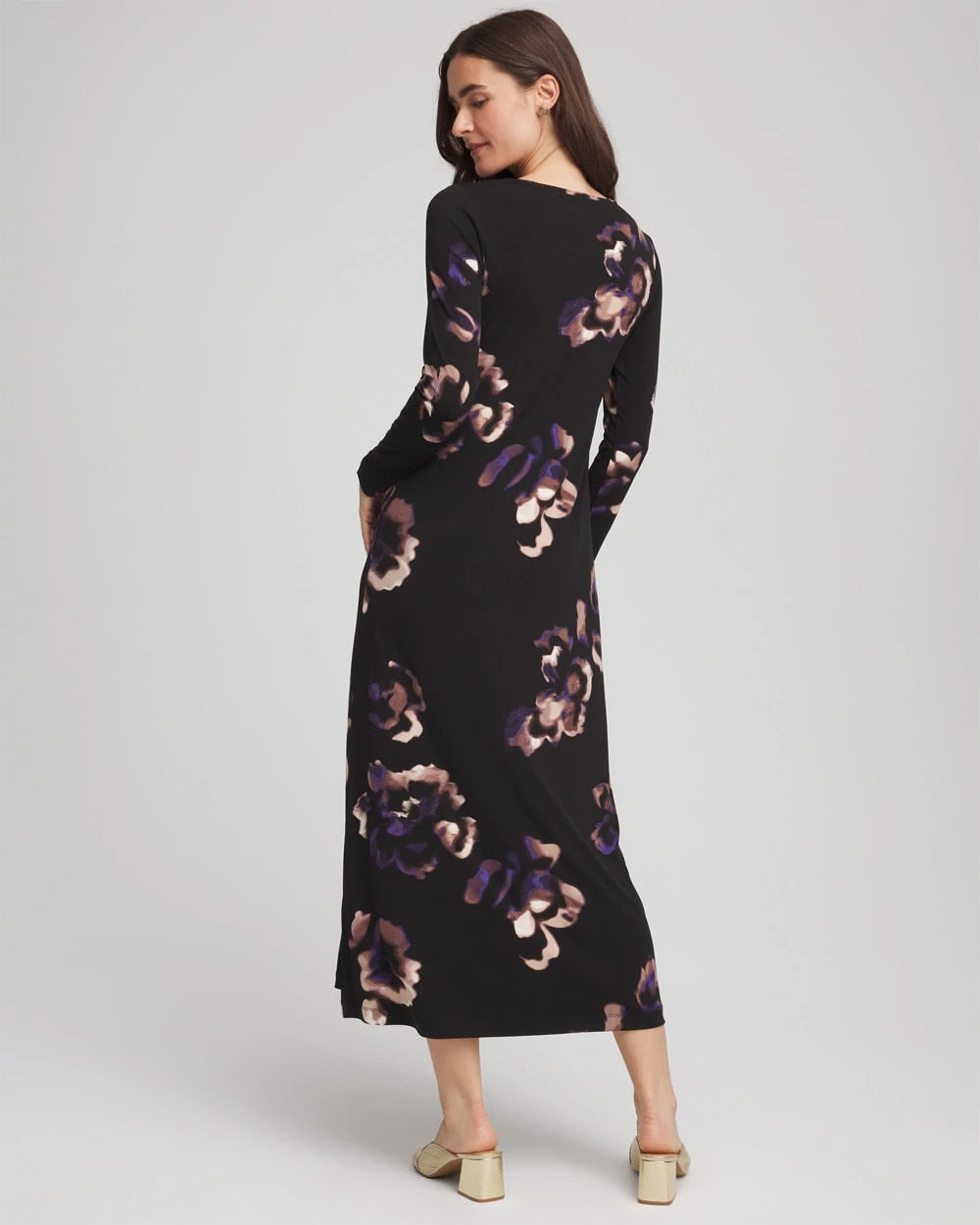 Petite Floral Boatneck Column Maxi Dress - Chico's