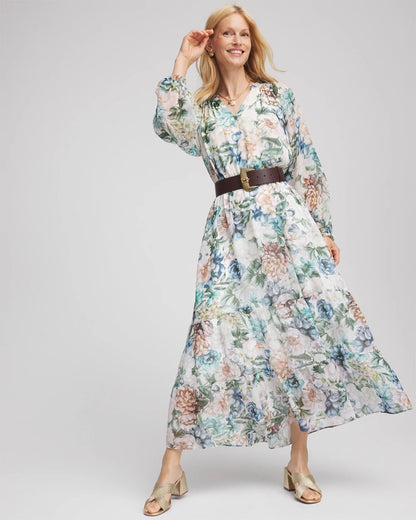 Petite Georgette Tie-Front Maxi Dress - Chico's