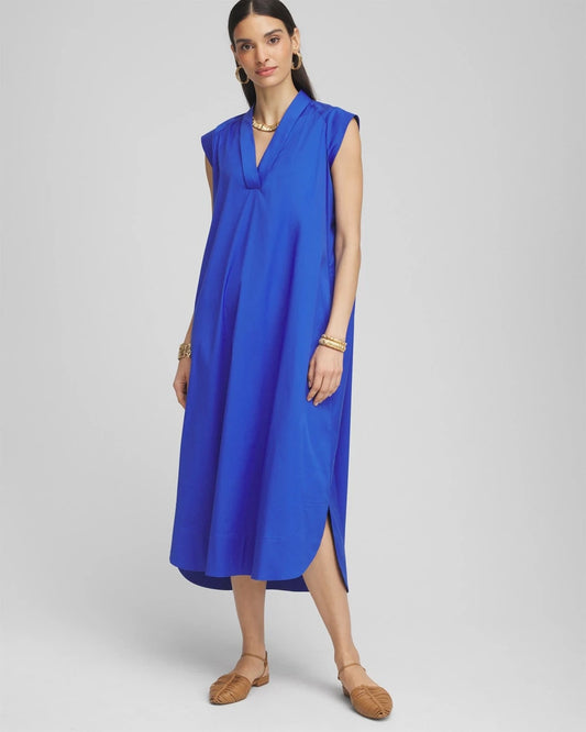 Petite Popover Poplin Maxi Dress - Chico's