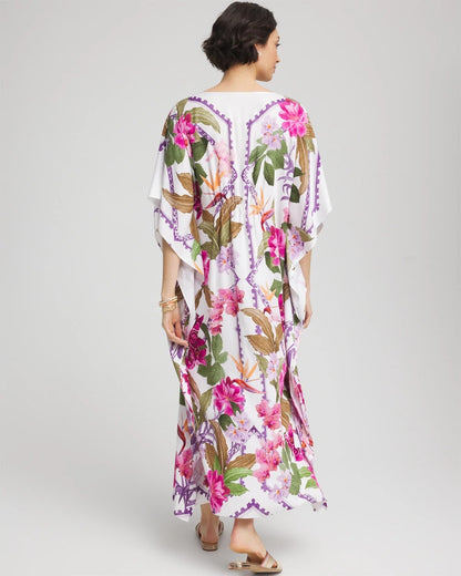 Petite Island Cinch-Waist Kaftan Dress - Chico's