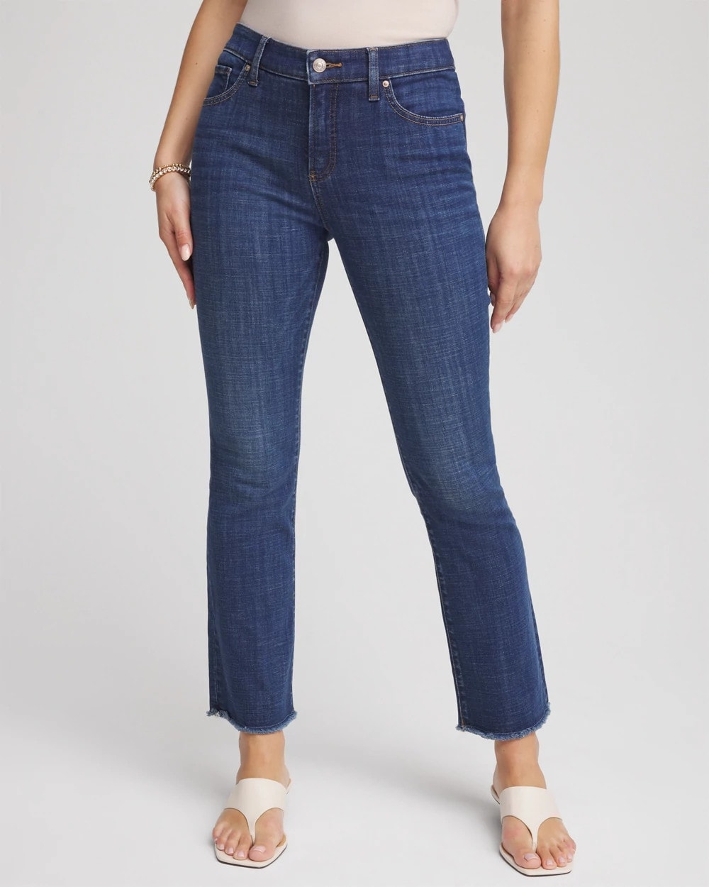 Petite Girlfriend Fray Hem Kick Flares - Chico's