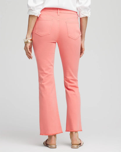 Petite Girlfriend Fray Hem Kick Flare Jeans - Chico's
