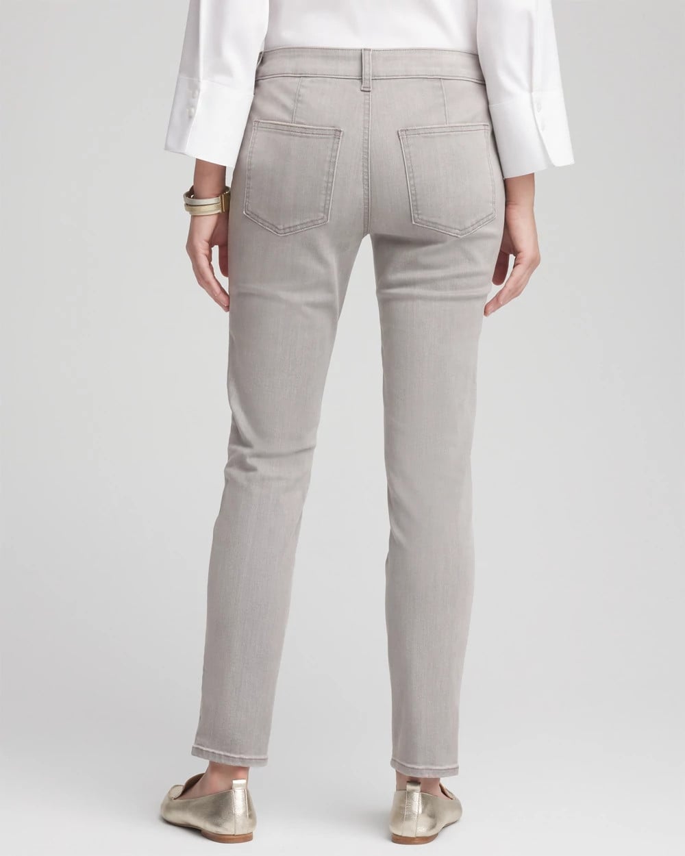 Petite Silver Pull-On Slim Ankle Jeggings - Chico's