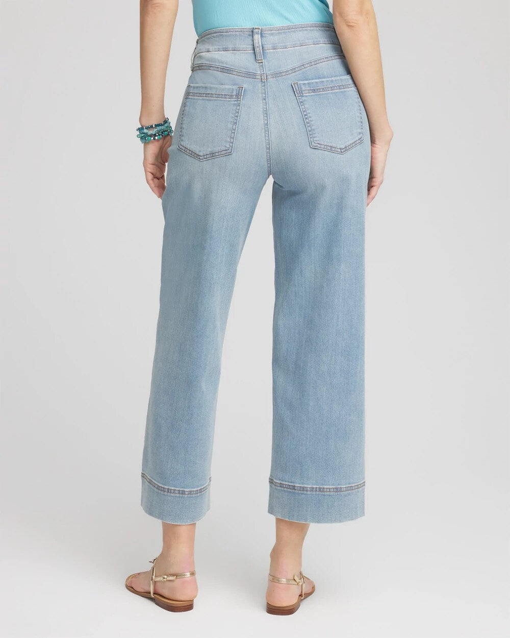 Petite Pull-On Wide Leg Cropped Jeans - Chico's