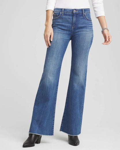 Girlfriend Frayed Flared Jeans - Chico's