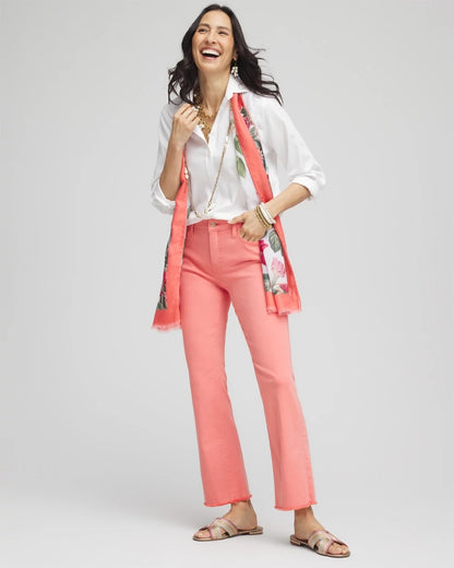 Girlfriend Fray Hem Kick Flare Jeans - Chico's